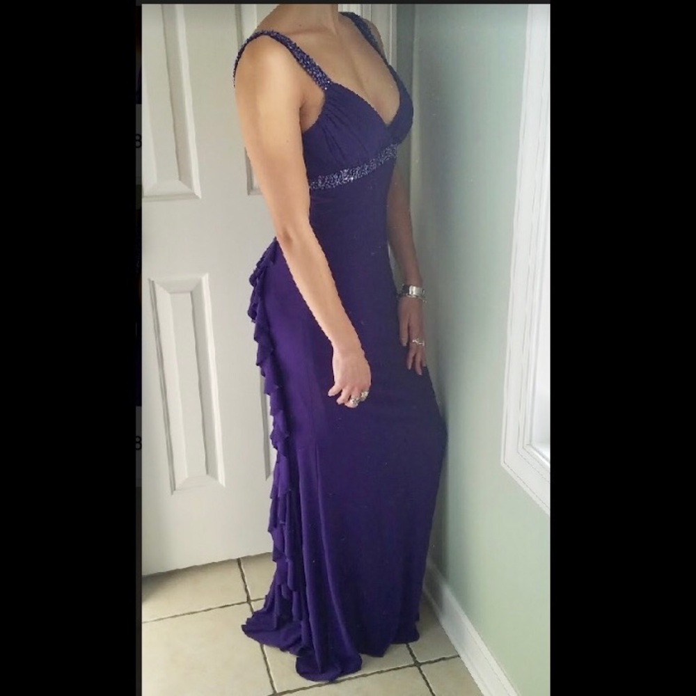 Caché Ruffle Gown - Picture 2 of 6
